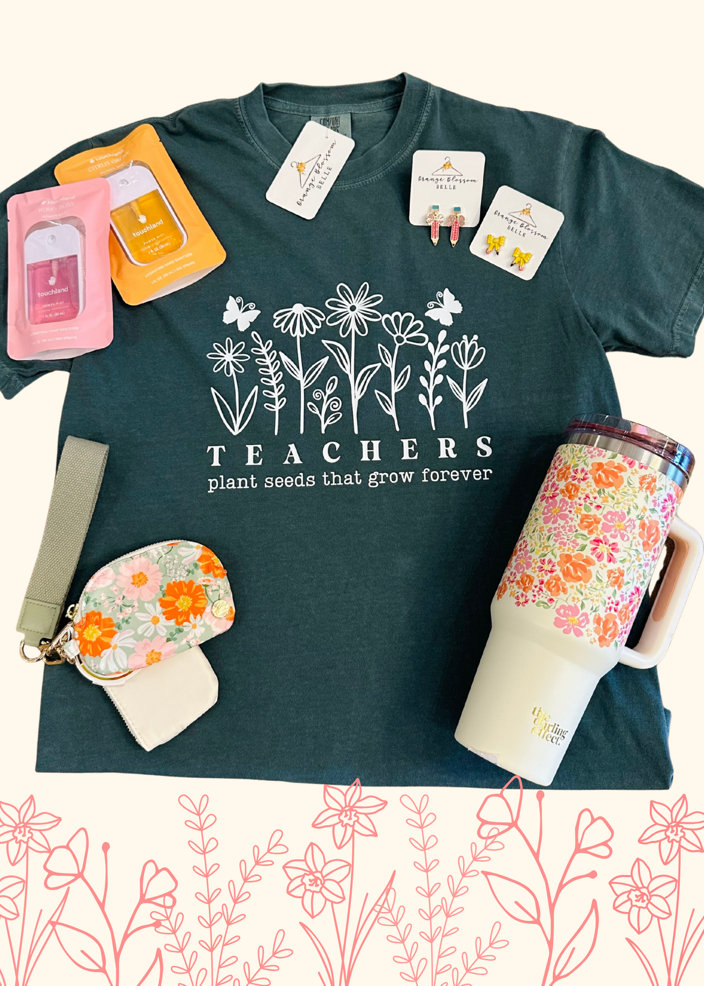 Floral Teacher Tee