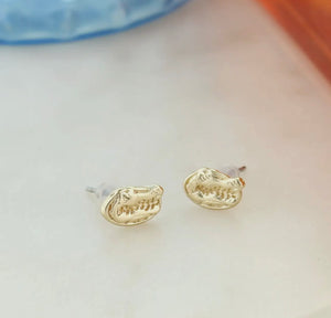 Gator Gold Stud Earrings