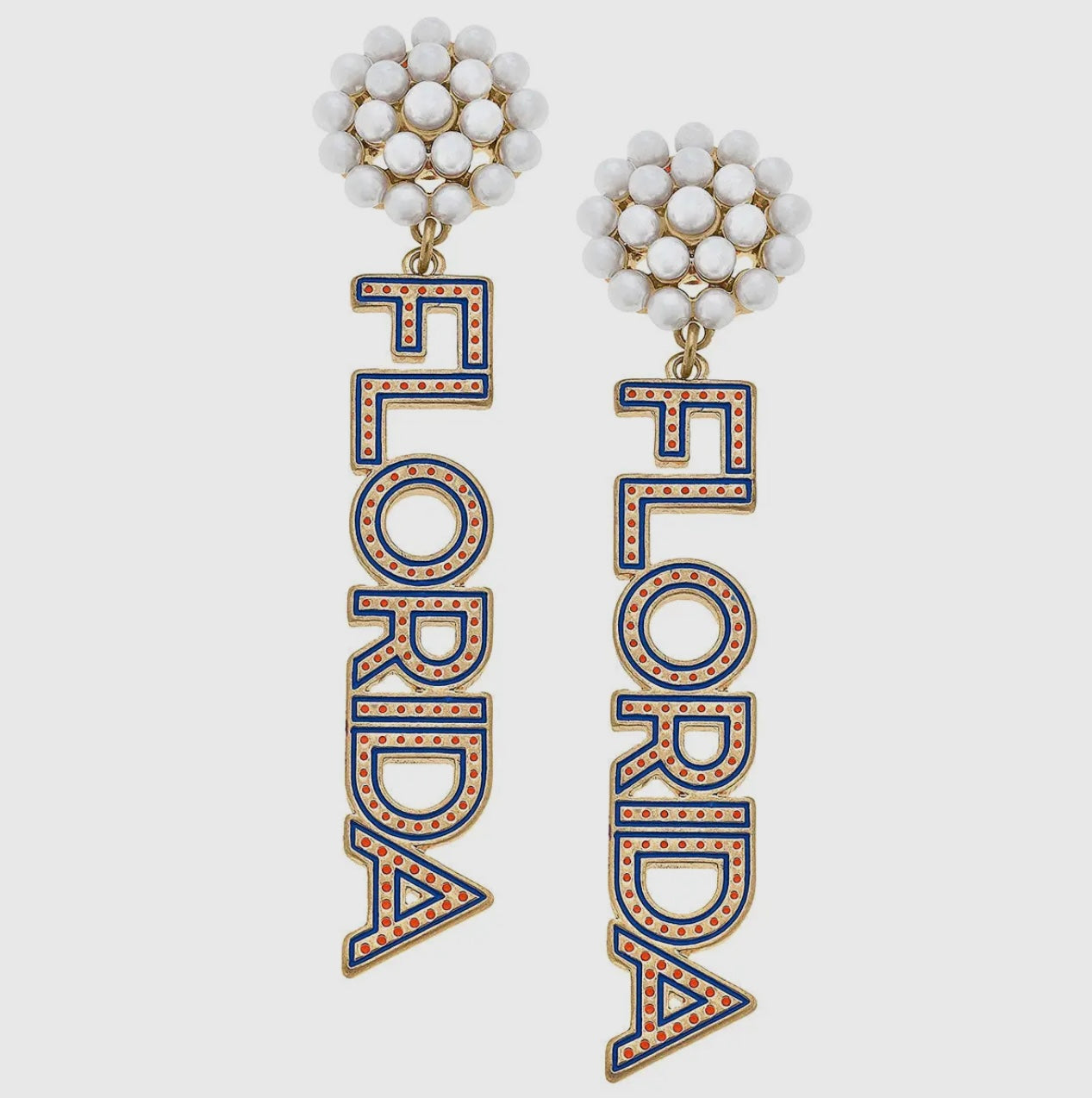 Florida Gators Pearl Earrings