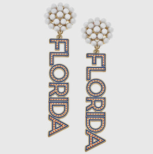 Florida Gators Pearl Earrings