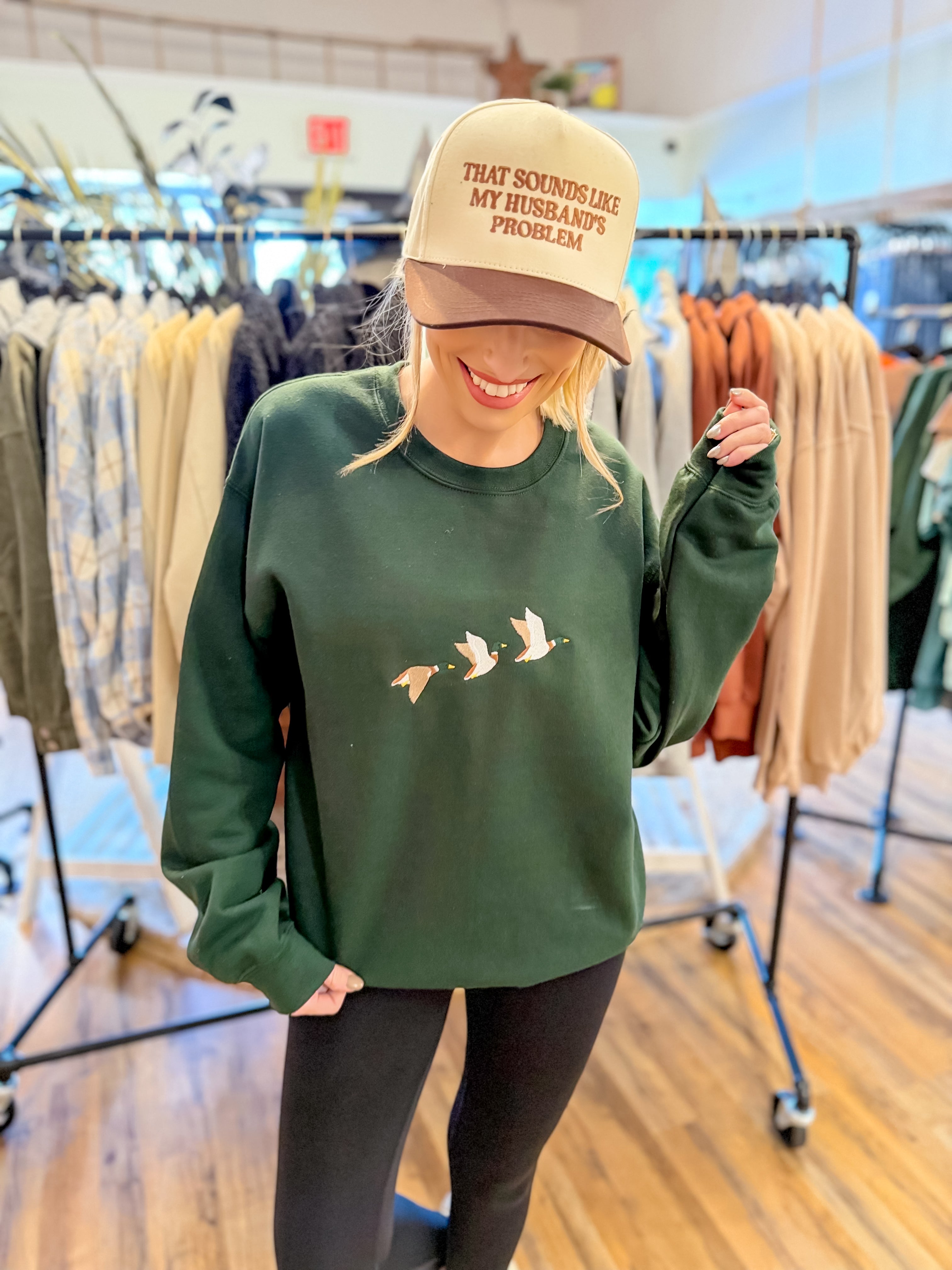 Ducks In A Row Crewneck Sweatshirt