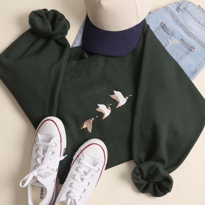Ducks In A Row Crewneck Sweatshirt